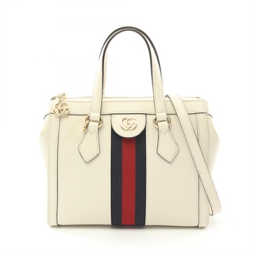 GUCCI Ophidia GG Small Tote shoulder crossbody Bag 547551 leather White Navy Red