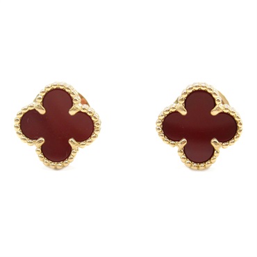 Van Cleef & Arpels Sweet Alhambra Carnelian Pierced earrings 18KPG Gold used