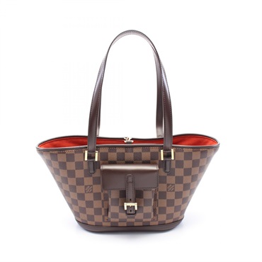 LOUIS VUITTON Manosque PM Tote Bag N51121 Damier canvas Brown Ebene Used Women