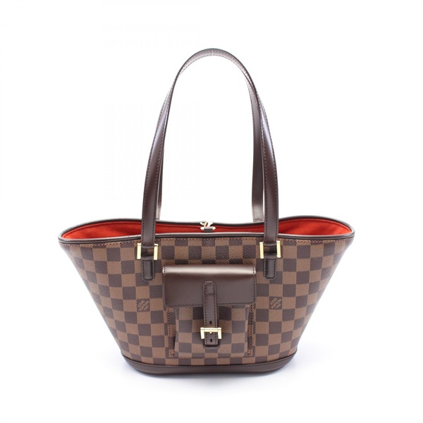 LOUIS VUITTON Manosque PM Tote Bag N51121 Damier canvas Brown Ebene Used Women