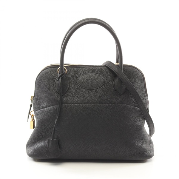 HERMES Bolide 31 Hand shoulder bag D Taurillon Clemence Black Used GHW