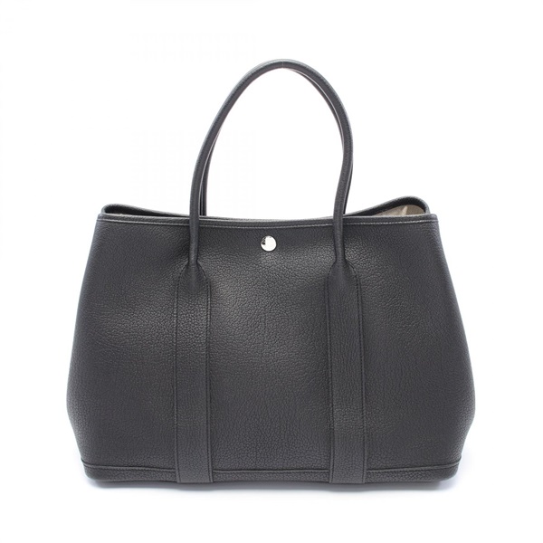 HERMES Garden party PM Hand Tote Bag Negonda leather Black Used Women A SHW
