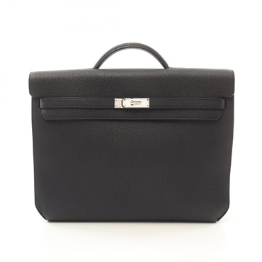 HERMES Kelly Depeche 36 Briefcase business bag B Togo leather Black Used GHW