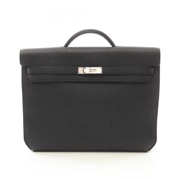 HERMES Kelly Depeche 36 Briefcase business bag B Togo leather Black Used GHW