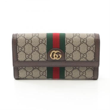 GUCCI Ophidia GG Supreme Continental Wallet Bifold purse 523153 canvas leather