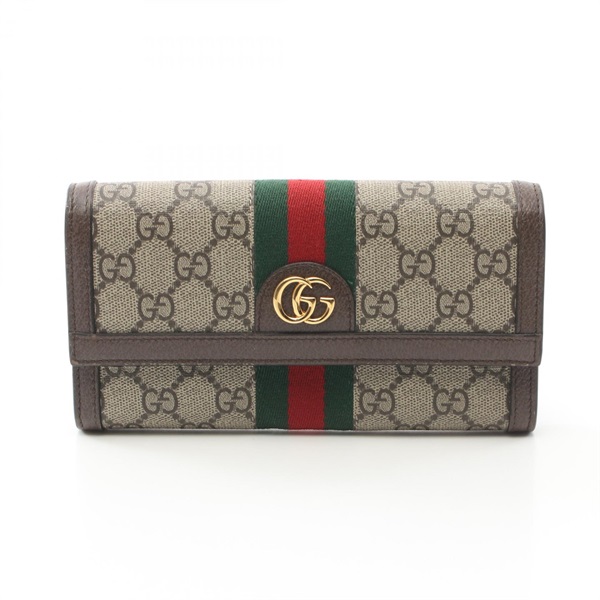 GUCCI Ophidia GG Supreme Continental Wallet Bifold purse 523153 canvas leather