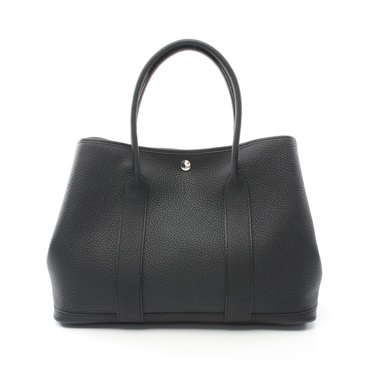 HERMES Garden party PM Tote Bag W Negonda leather Black SHW