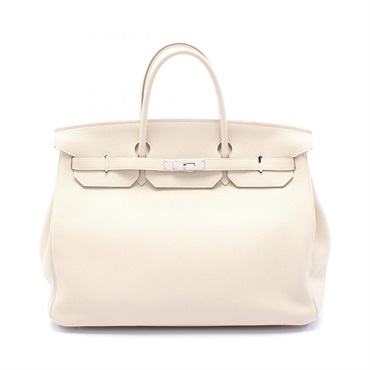 HERMES Birkin 40 Hand bag Y Togo leather craie Used SHW