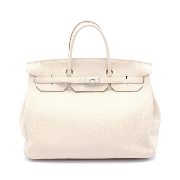 HERMES Birkin 40 Hand bag Y Togo leather craie Used SHW