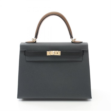 HERMES Kelly 25 tricolor Hand shoulder shoulder bag W Outside stitched Epsom GHW