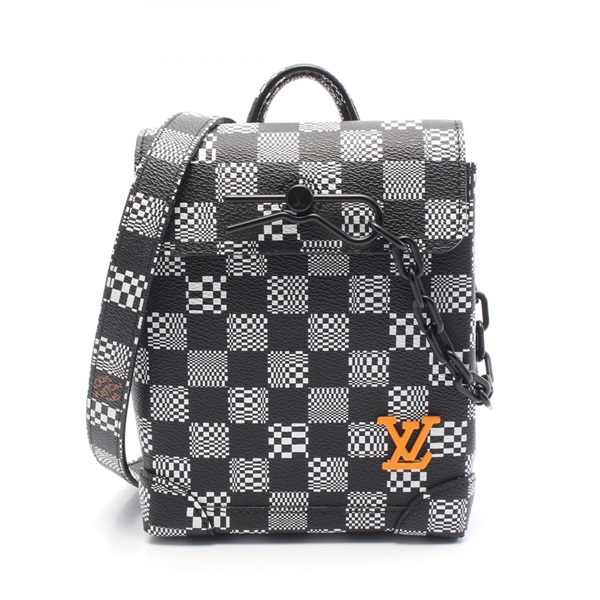LOUIS VUITTON Steamer XS Shoulder Bag N60453 Damier Distorted Black Used mens LV