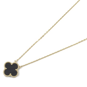 Van Cleef & Arpels Vintage Alhambra Necklace Onyx 18KYG Gold Black Used women