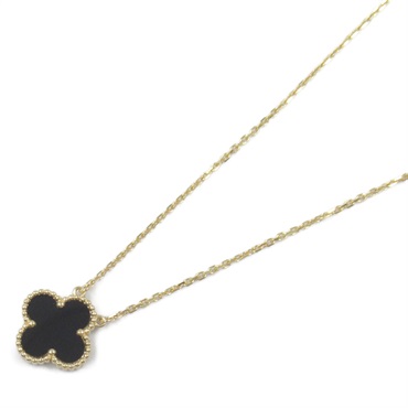 Van Cleef & Arpels Vintage Alhambra Necklace Onyx 18KYG Gold Black Used women