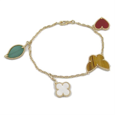 Van Cleef & Arpels Lucky Alhambra Bracelet ARD79600 18KYG Carnelian used women