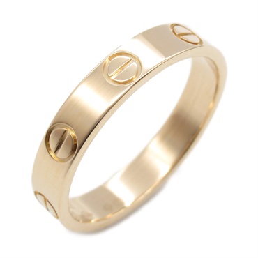 CARTIER Mini Love Ring 18KPG Pink Rose Gold Used Unisex US size 6 #52