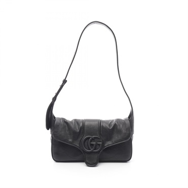 GUCCI Aphrodite Small Shoulder Bag 767226 leather Black Used Women