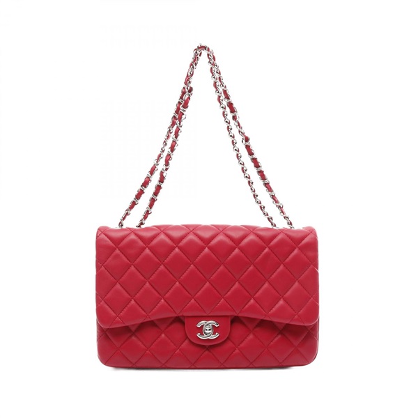 CHANEL Matelasse chain Shoulder Bag Lambskin magenta Used SHW