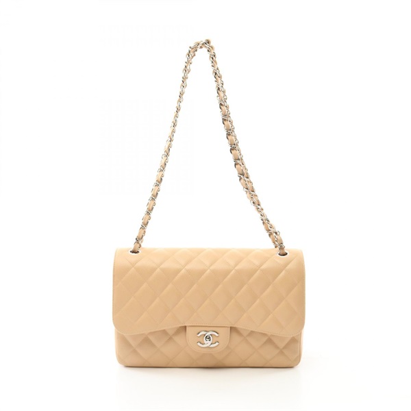 CHANEL Jumbo Matelasse 30 Classic Large W Flap chain Shoulder Bag A58600 leather