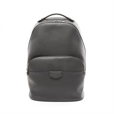 LOUIS VUITTON Anton Backpack M34403 Taiga leather Nylon Black Ardoise Used mens