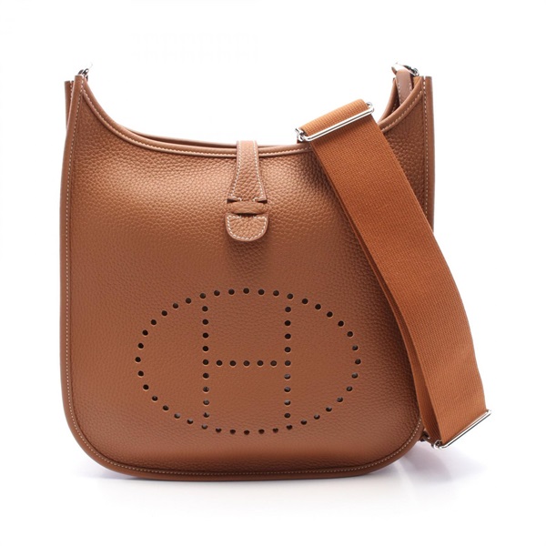 HERMES Evelyne 3 PM Shoulder crossbody Bag K Taurillon Clemence Gold Used SHW