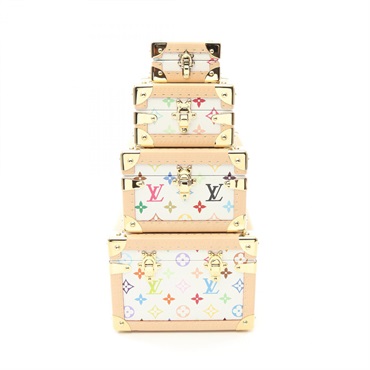 LOUIS VUITTON LV TM Malle Pyramid cases boxes M13126 Monogram Multicolor used