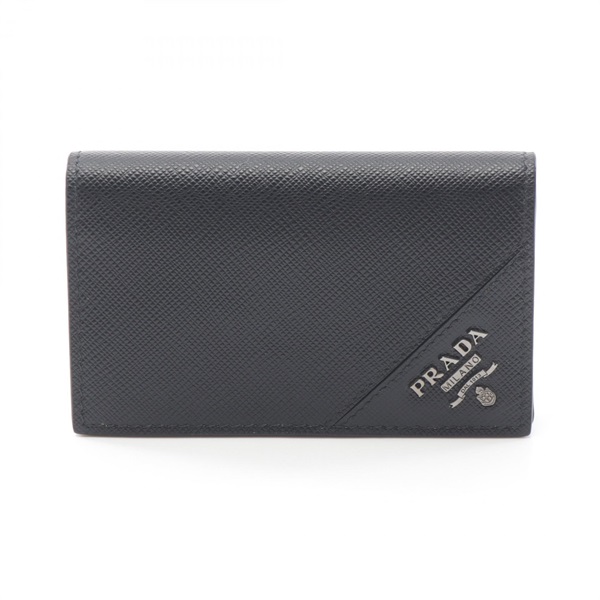 PRADA SAFFIANO METAL Card Case 2MC122 Saffiano leather Black Used unisex