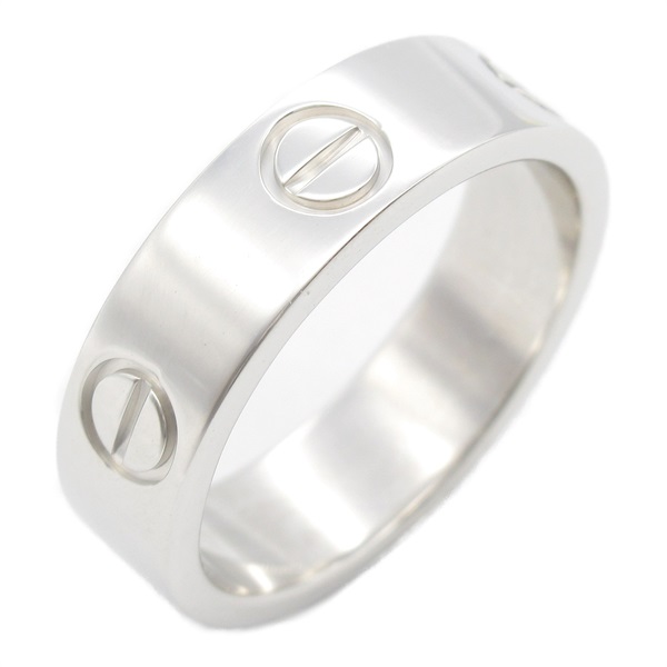 CARTIER Love Ring 18KWG White Gold Used unisex US size 6.75 #54