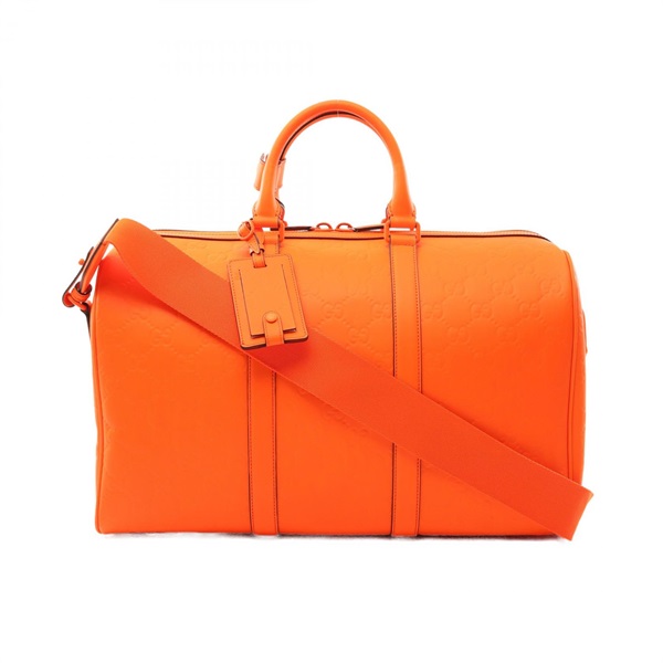 GUCCI medium duffle hand shoulder crossbody bag 771235 Rubber effect leather