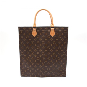 LOUIS VUITTON Sac Plat Tote Bag M51140 Monogram leather Brown Used LV