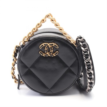 CHANEL Chanel 19 Matelasse chain crossbody Shoulder Bag AP0945 leather Black