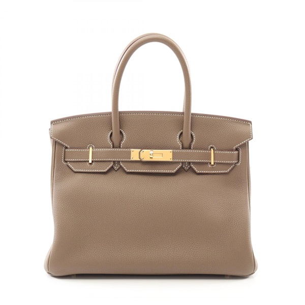 HERMES Birkin 30 Hand bag A Togo leather Etoupe Grey Used GHW