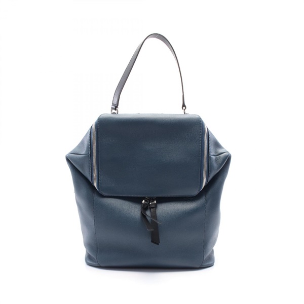 LOEWE GOYA Rucksack Backpack bag 316.30.P40 leather Blue Used