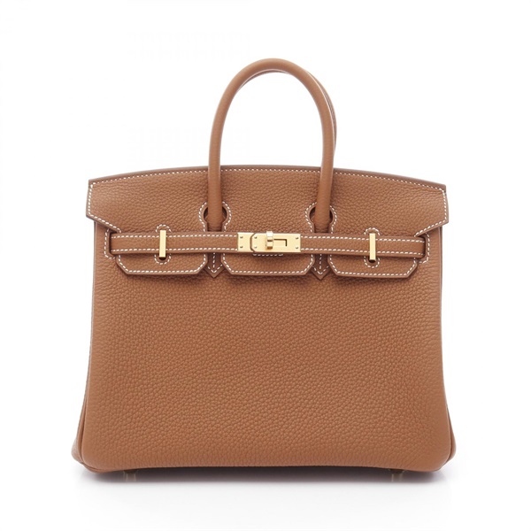 HERMES Birkin 25 Hand bag W Togo leather Togo Gold GHW
