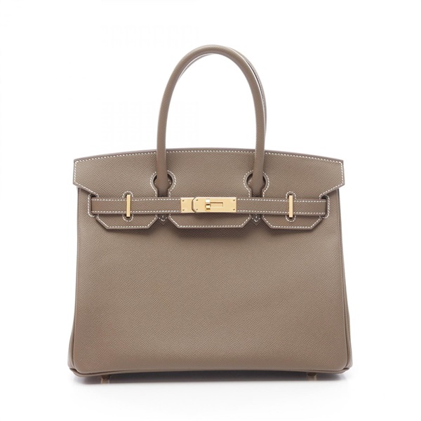 HERMES Birkin 30 Hand bag B Epsom leather Etoupe Grey Used GHW