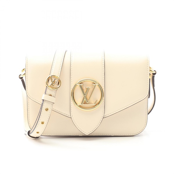 LOUIS VUITTON LV Pont Neuf Crossbody Shoulder Bag M55950 Calfskin Beige used LV