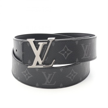 LOUIS VUITTON LV initials belt M9043 Monogram eclipse Black Used mens #34/85