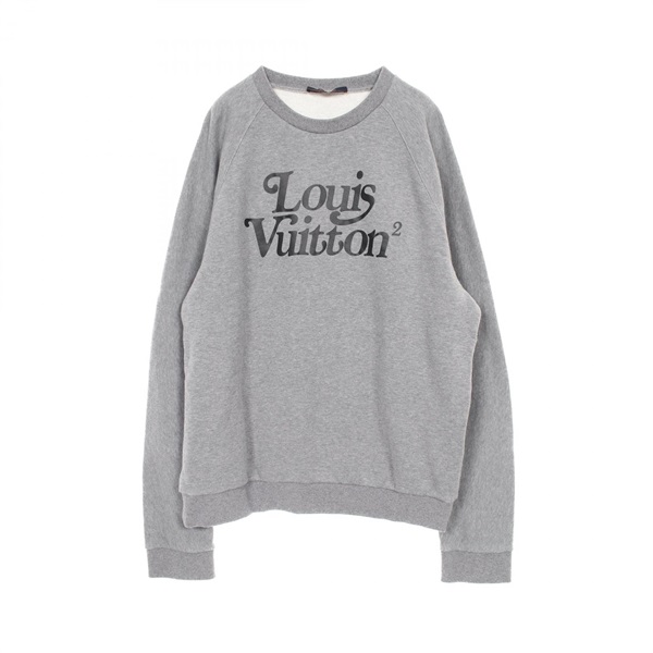 LOUIS VUITTON × NIGO sweatshirts RM202MWRHJY13W cotton Gray ＃L Used mens LV