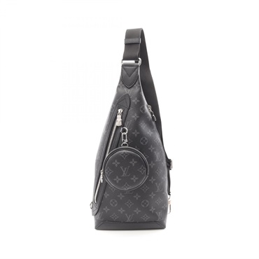 LOUIS VUITTON Duo Sling Waist bag M30936 Taigalama canvas leather Black Used LV