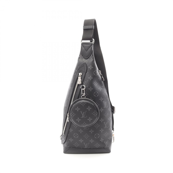 LOUIS VUITTON Duo Sling Waist bag M30936 Taigalama canvas leather Black Used LV