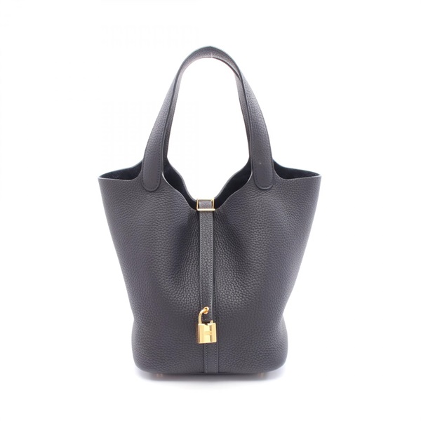 HERMES Picotin Lock MM Hand tote bag B Taurillon Clemence Blue nuit Used GHW