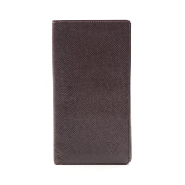 LOUIS VUITTON Porte Valeur Carte Credit wallet M30398 Taiga leather Grizzly Used