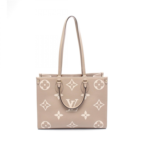 LOUIS VUITTON On the Go MM Bicolor Shoulder Tote Bag M45494 Monogram empreinte