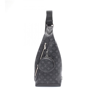 LOUIS VUITTON Duo sling Waist bag M30936 Taigalama canvas leather Black Used LV