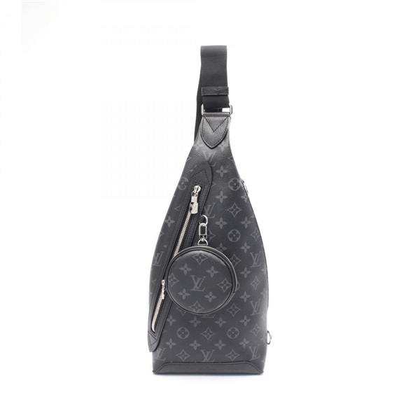 LOUIS VUITTON Duo sling Waist bag M30936 Taigalama canvas leather Black Used LV