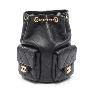 CHANEL Matelasse Rucksack Backpack AS5310 leather Black Used Women GHW CC Coco