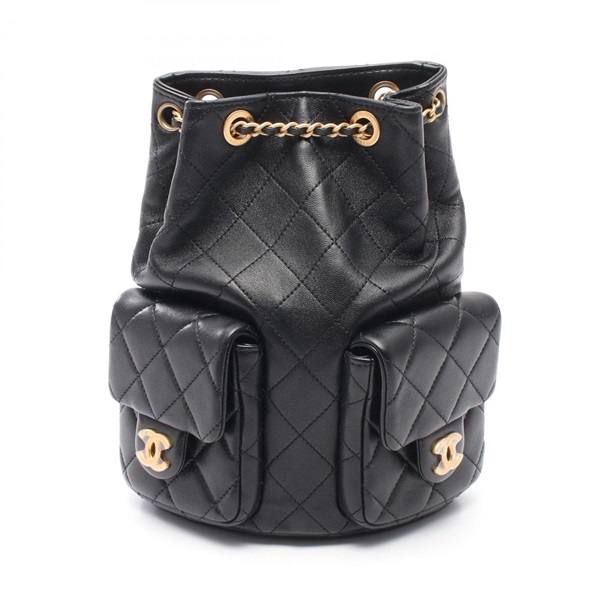 CHANEL Matelasse Rucksack Backpack AS5310 leather Black Used Women GHW CC Coco