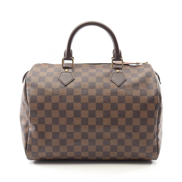 LOUIS VUITTON Speedy 30 Handbag N41531 Damier canvas leather Ebene Used Women LV