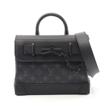 LOUIS VUITTON Steamer PM Shoulder Handbag M46953 Monogram Eclipse Leather Used