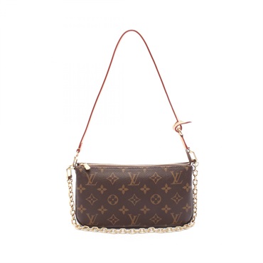 LOUIS VUITTON Pochette Accessoires Chain Shoulder Handbag M82766 Monogram Used