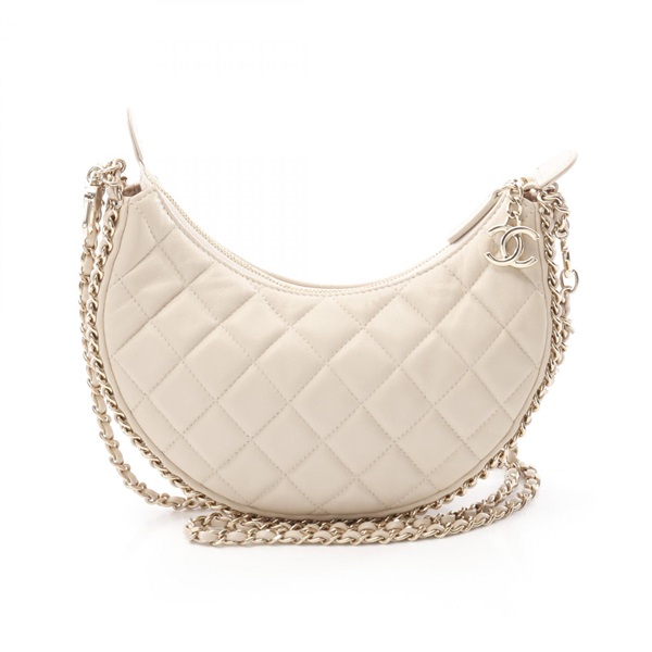 CHANEL Matelasse Small Hobo Chain Shoulder Bag AS3917 Lambskin PK GHW Used Women